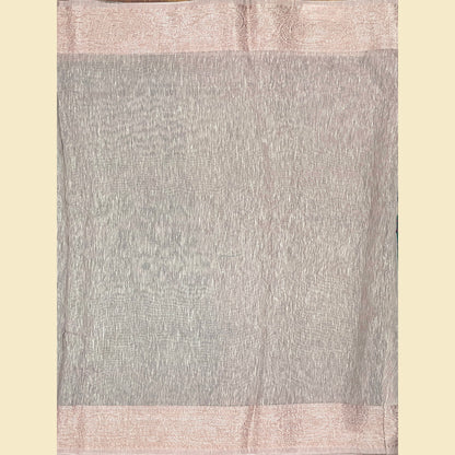 Chanderi Silk Saree With Rose Gold Blouse