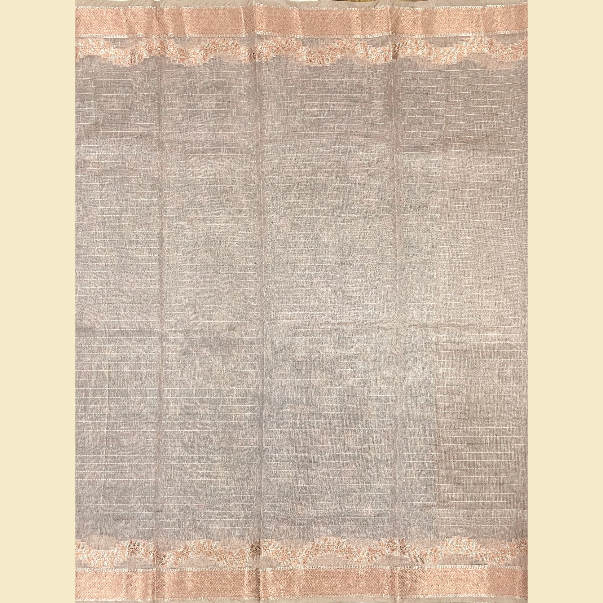 Chanderi Silk Saree With Rose Gold Blouse