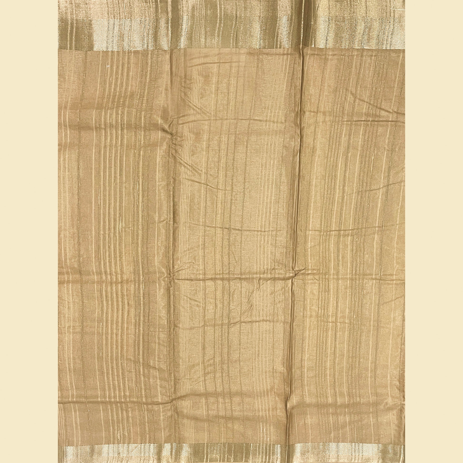 Mustard Yellow Semi Tussar Silk Saree
