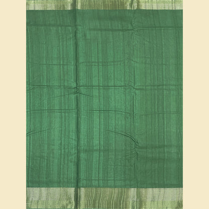 Green tussar saree with zari border