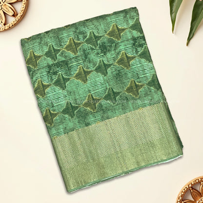 Green Tussar Saree