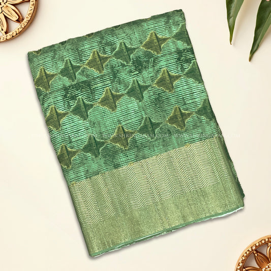 Green Tussar Saree