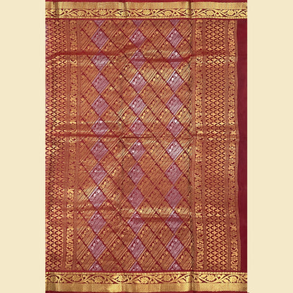 Silver-Grey Kanjivaram Silk Saree