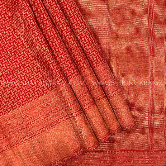 Red Kanjivaram silk Saree