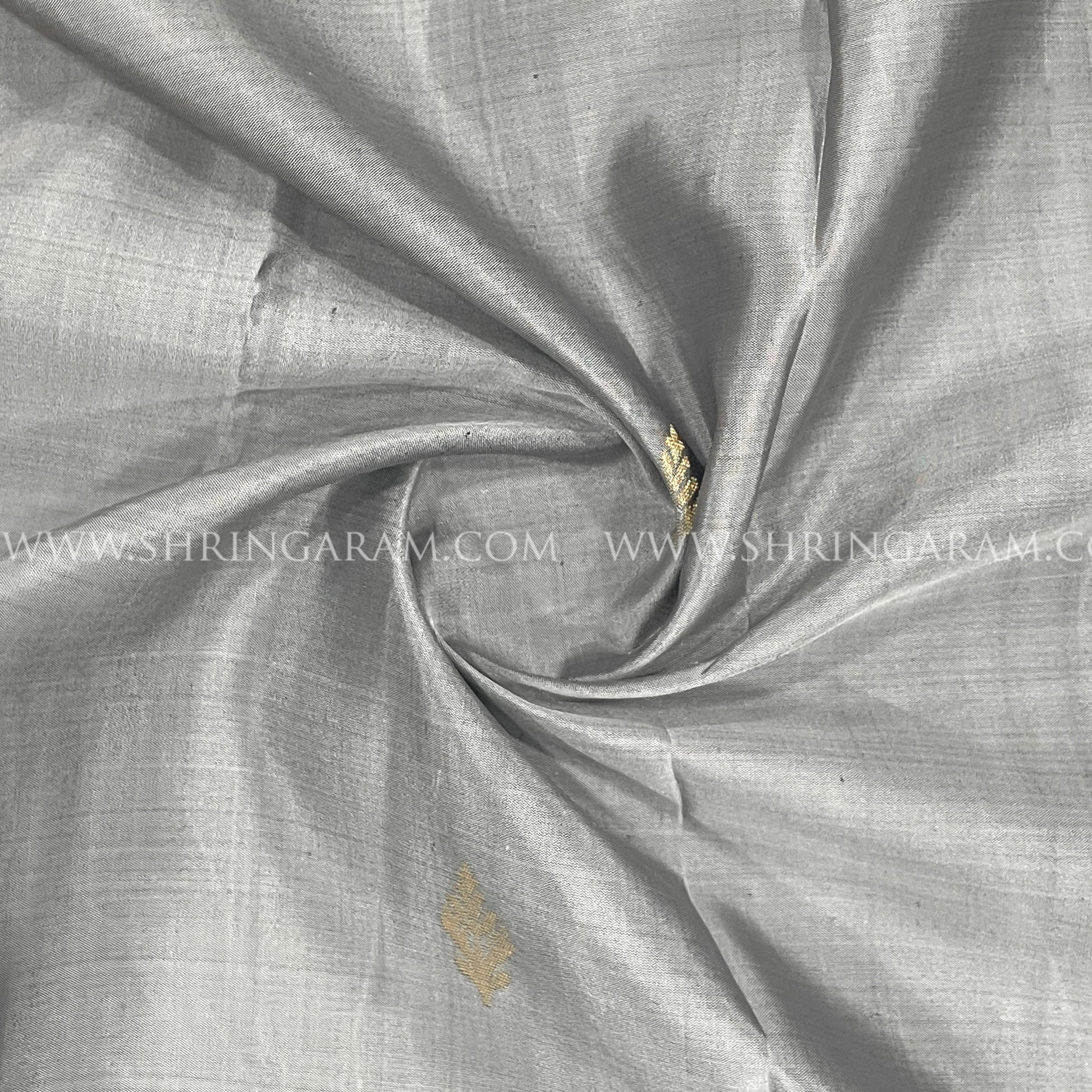 Silver-Grey Kanjivaram Silk Saree
