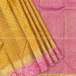  Yellow Kanjivaram Silk Saree