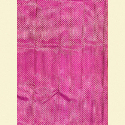 Mustard Brocade Kanjivaram Silk Saree Pink Brocade Blouse