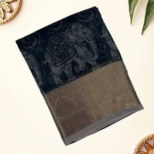 Printed Chanderi Silk Saree